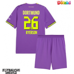 Borussia Dortmund Julian Ryerson #26 Dětské Alternativní dres komplet 2026-27 Krátký Rukáv (+ trenýrky)